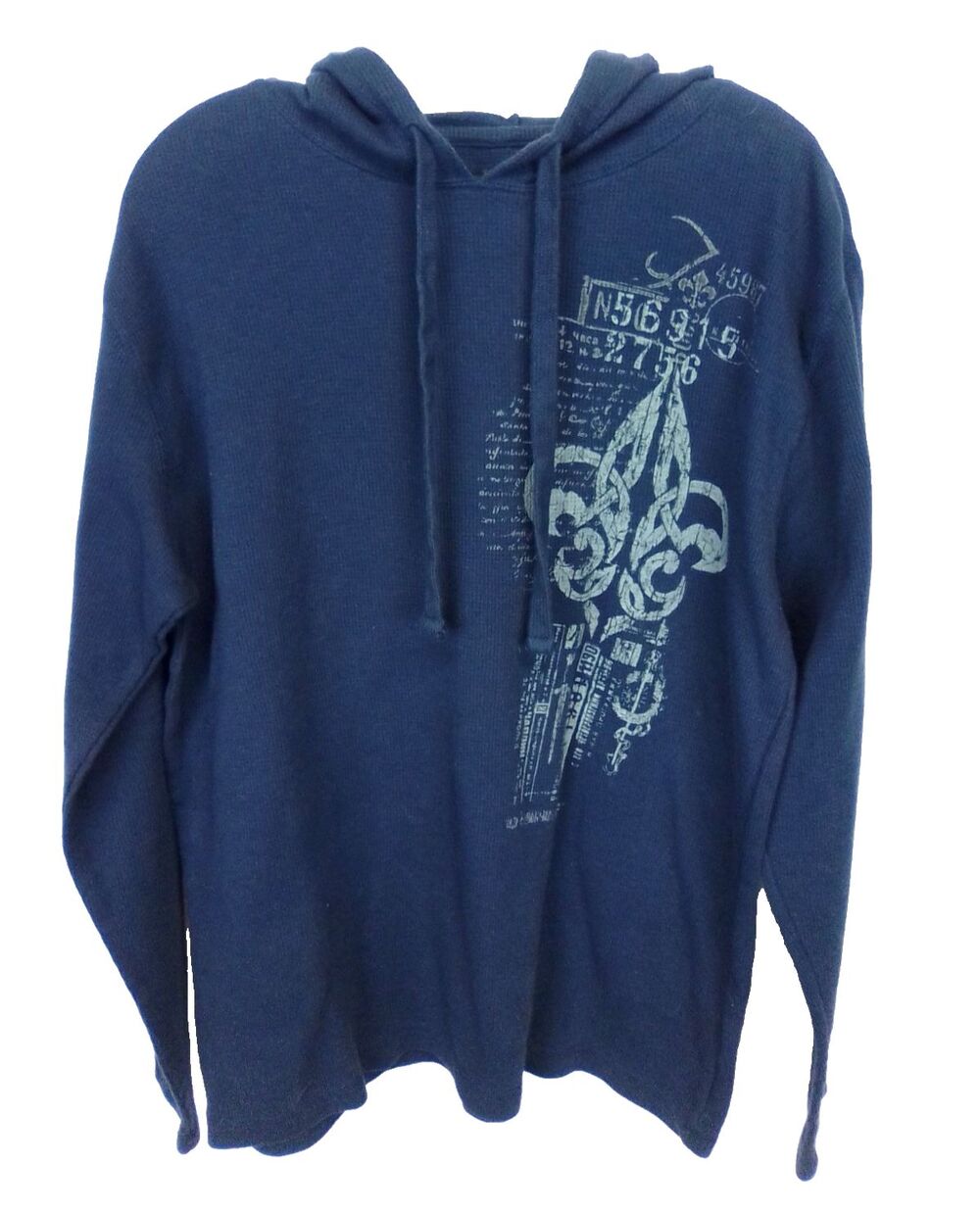 Modern Culture Men's Black Graphic Logo Thermal Long Sleeve Pullover Hoodie XL